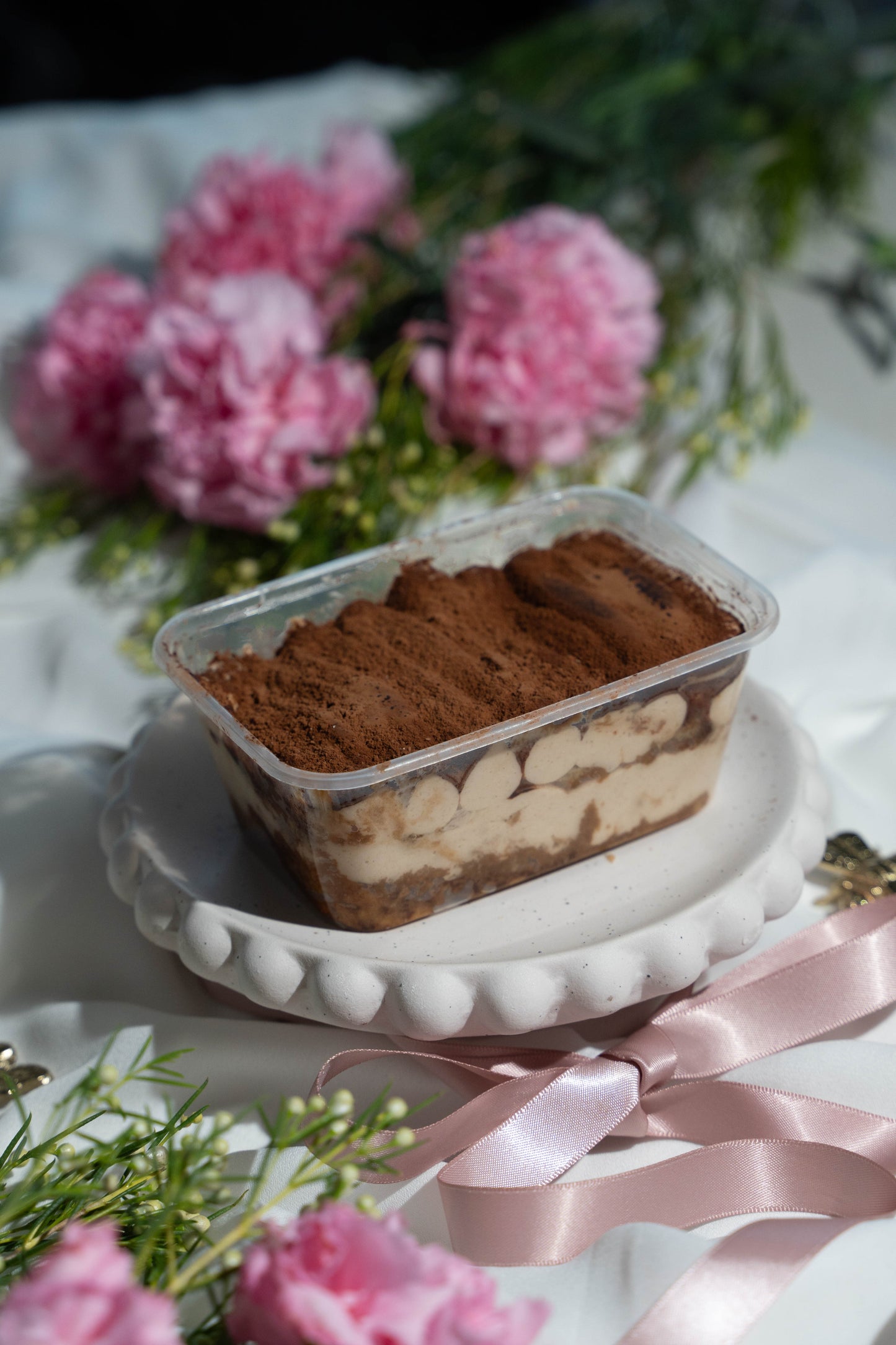 Deluxe Floral Wreath & Tiramisu Bundle